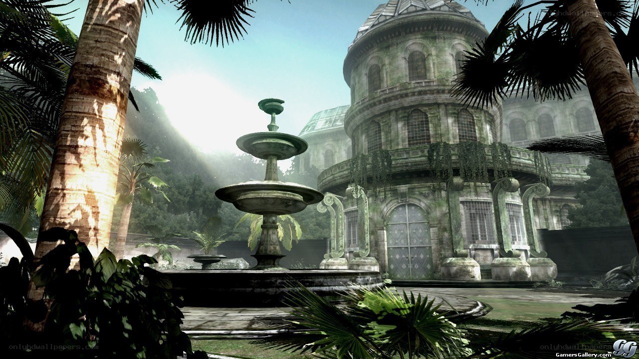 ancient ruin with fountain