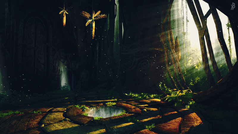 Ancient Ruin with Pool