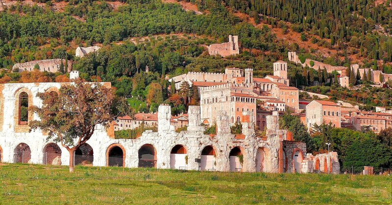 Ancient Ruins and Town