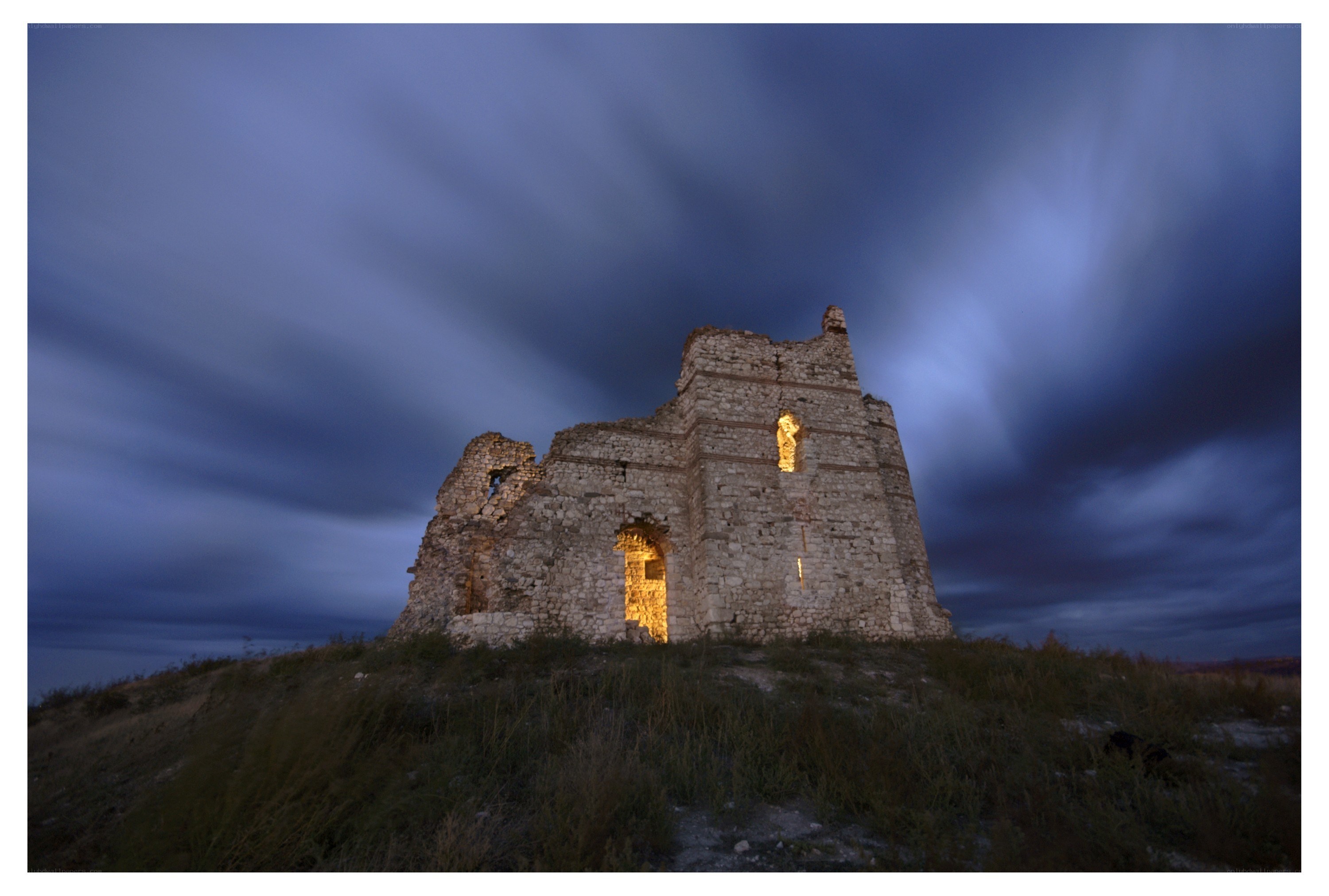 Ancient Ruins at Dusk