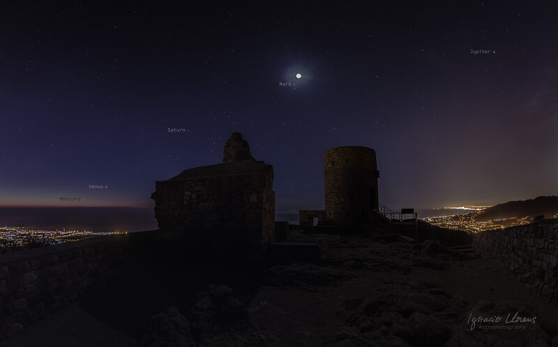 Ancient Ruins at Night — Black