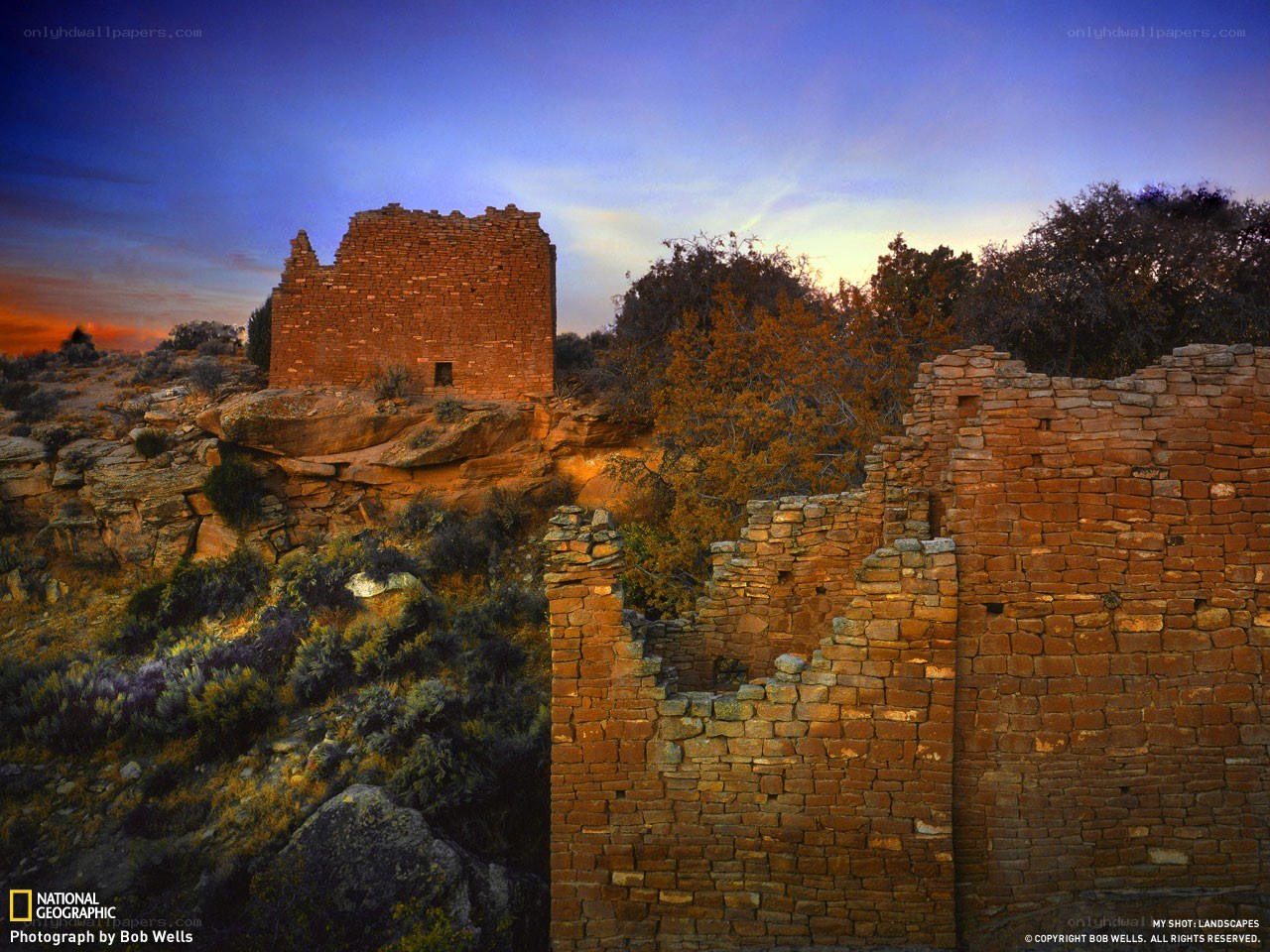 Ancient Ruins at Sunset