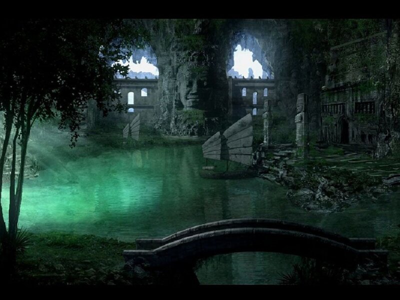 Ancient Ruins by River