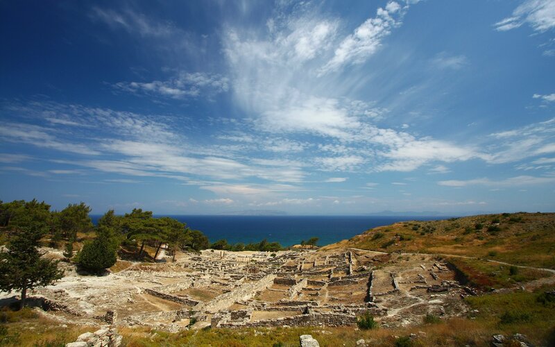 Ancient Ruins by Sea — Blue