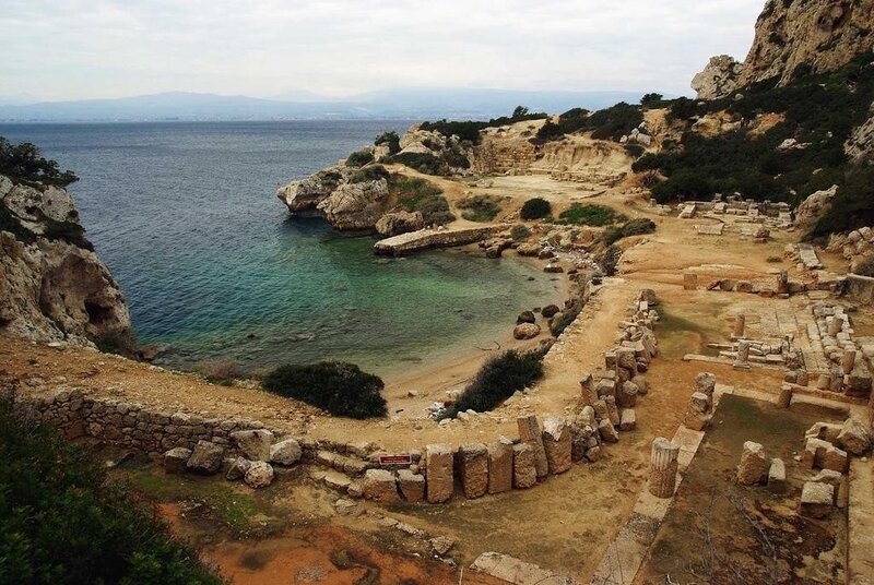 Ancient Ruins by Sea — Brown, Serene
