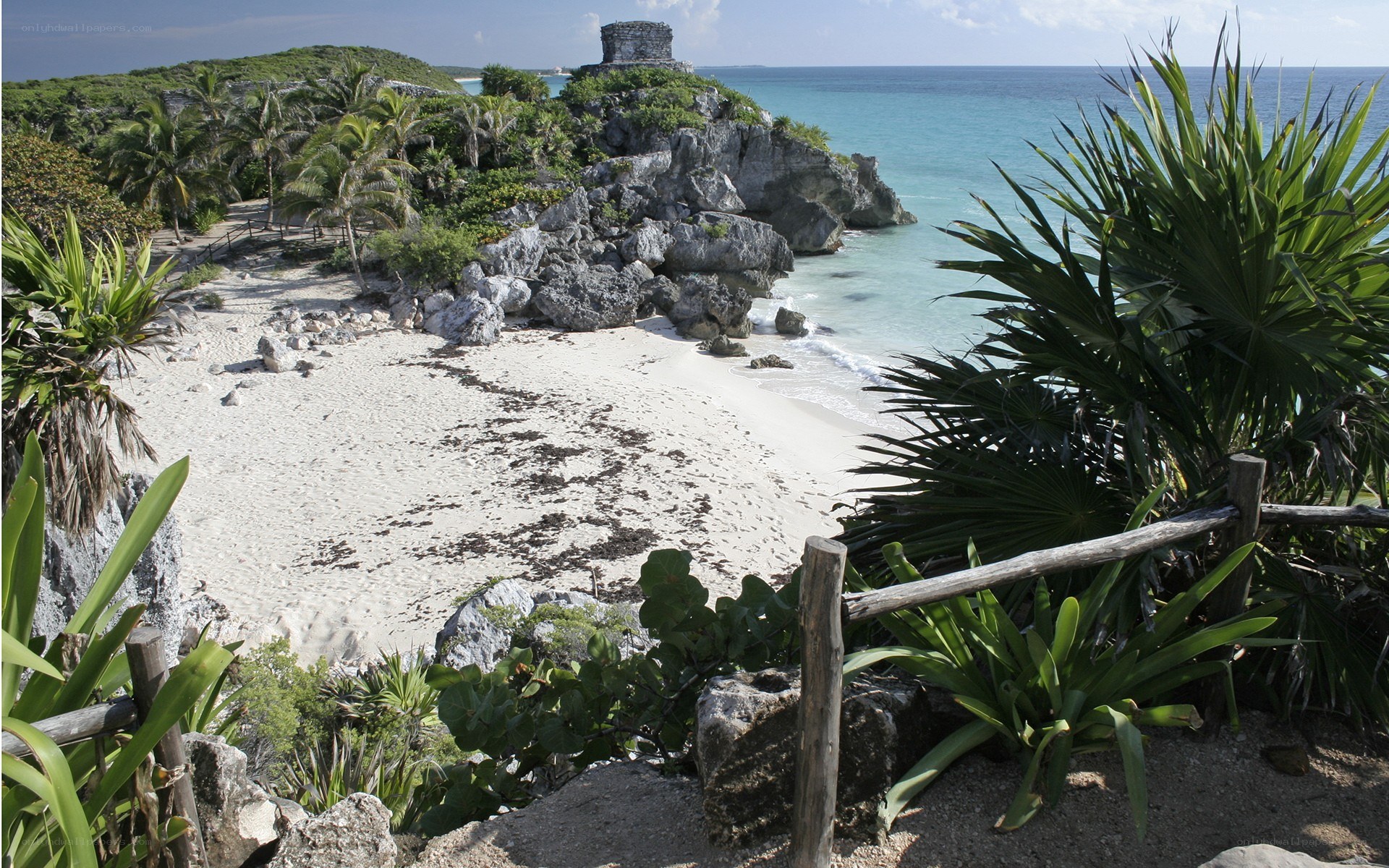 ancient ruins by the beach