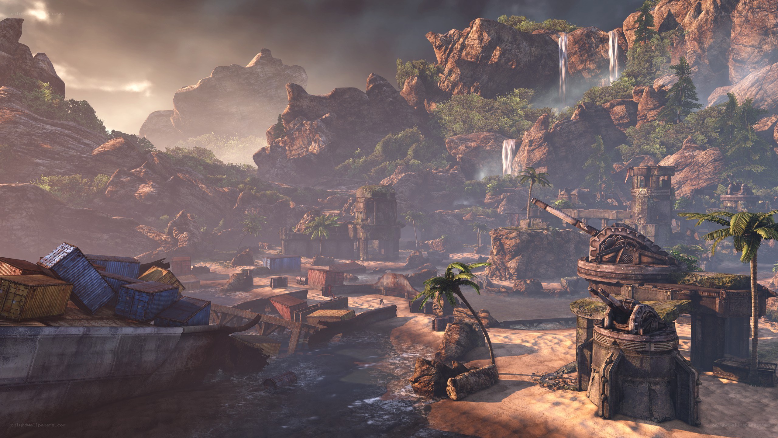 ancient ruins by the coast
