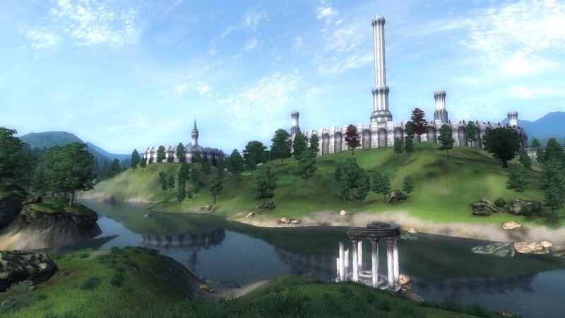 ancient ruins by the river