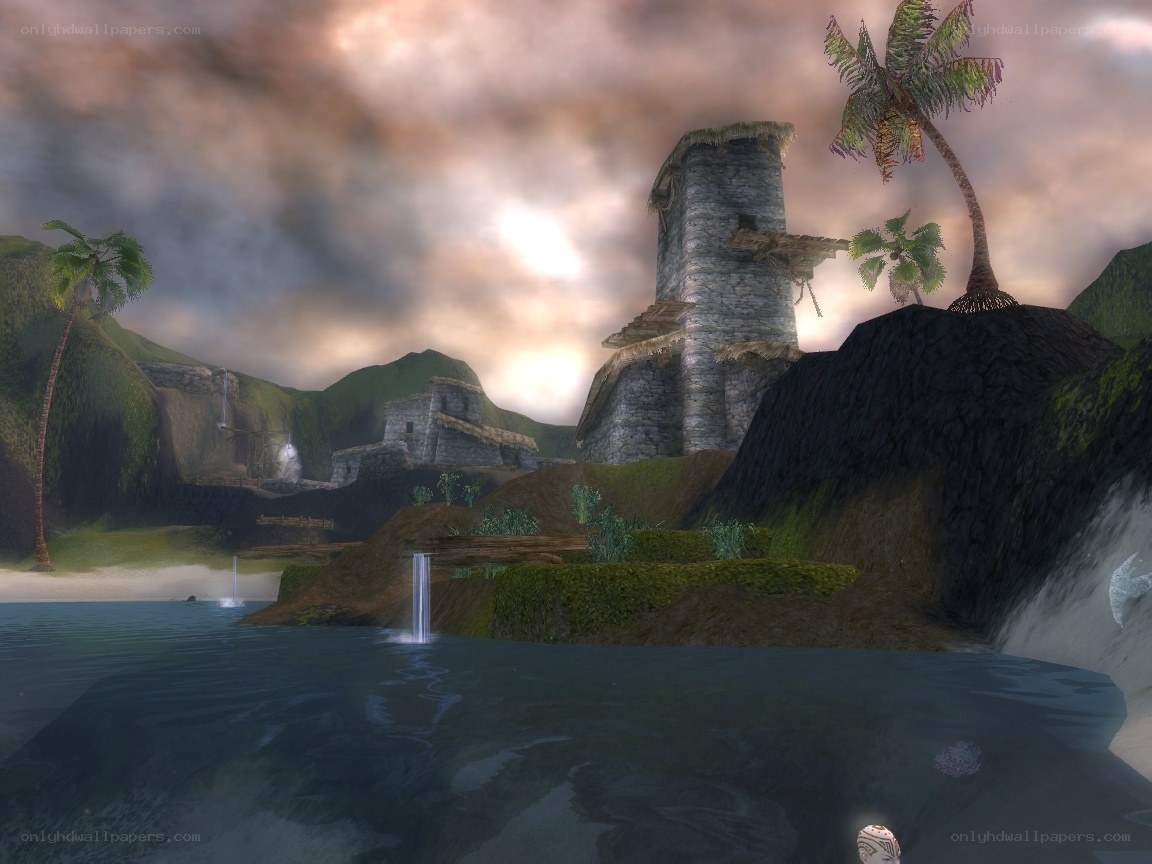 ancient ruins by the sea