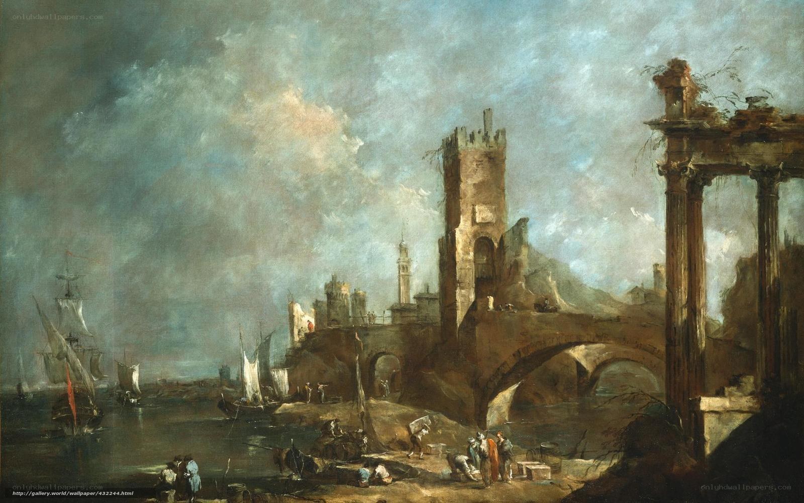 Ancient Ruins by the Water