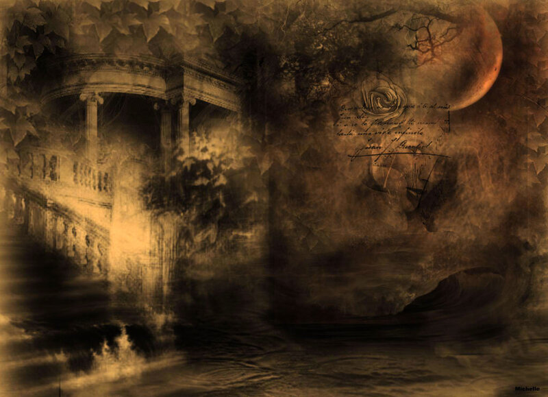 Ancient Ruins by Water — Brown