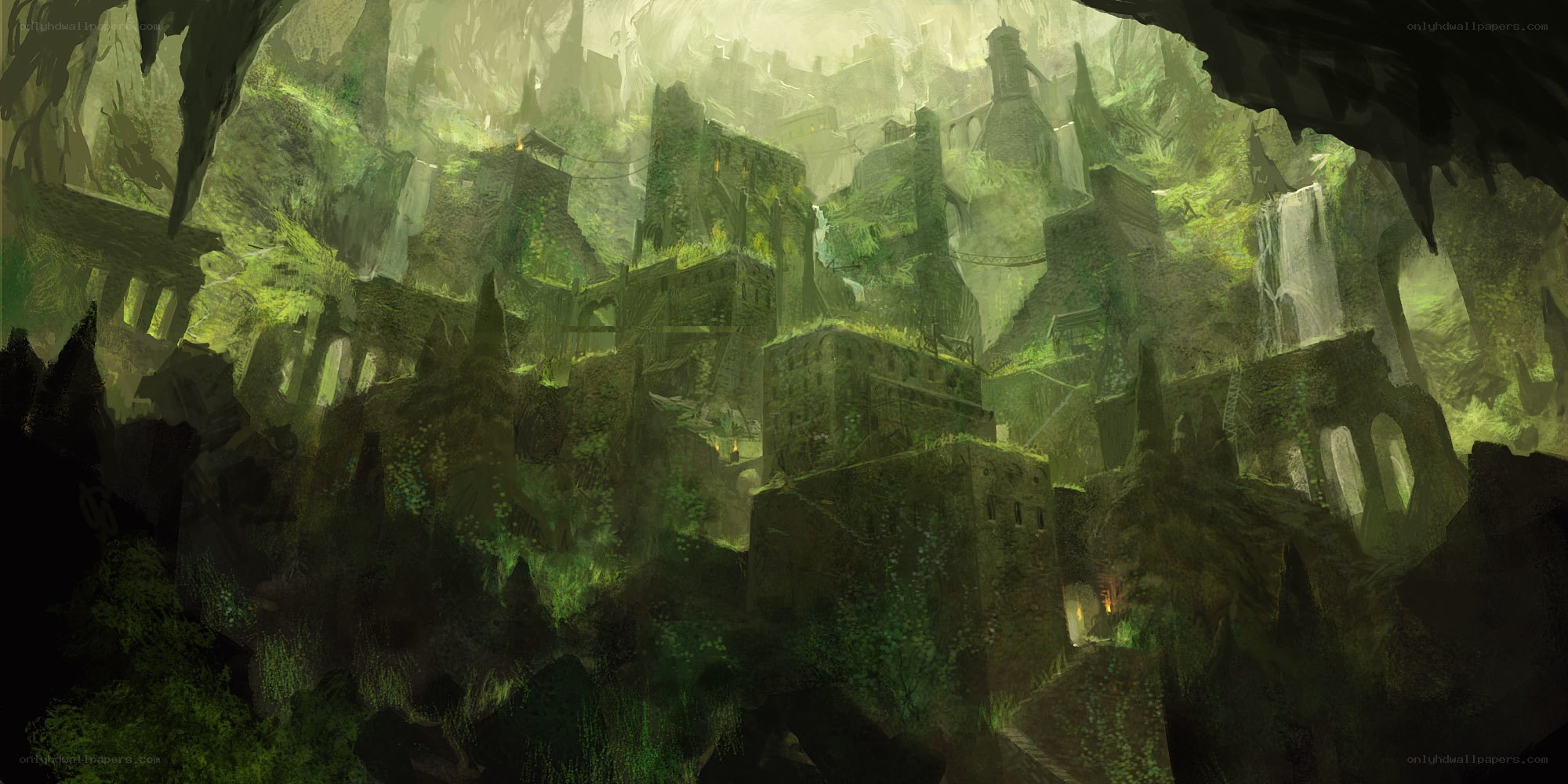 ancient ruins in a cave