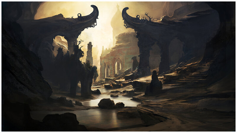 ancient ruins in a cave