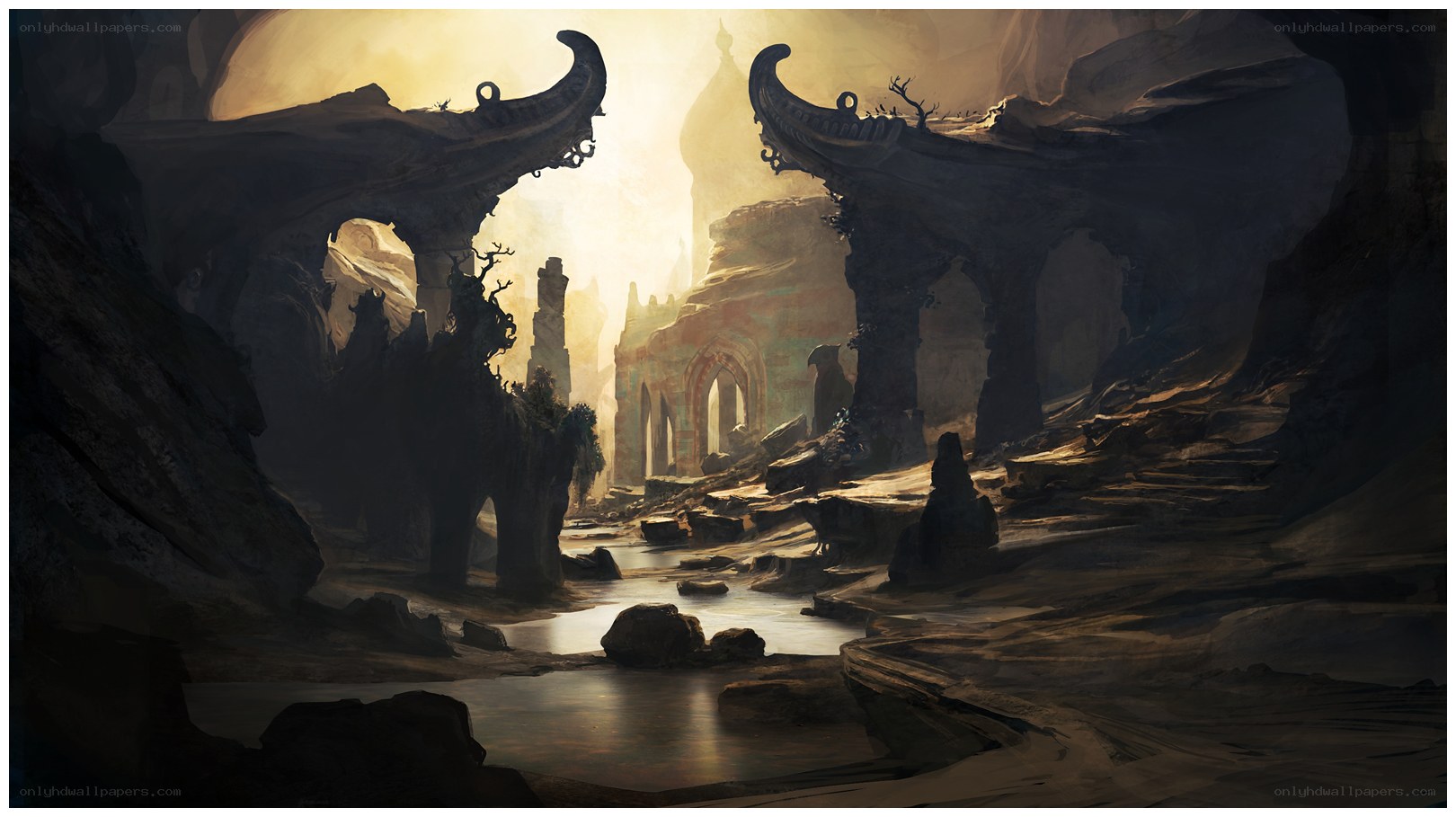 ancient ruins in a cave