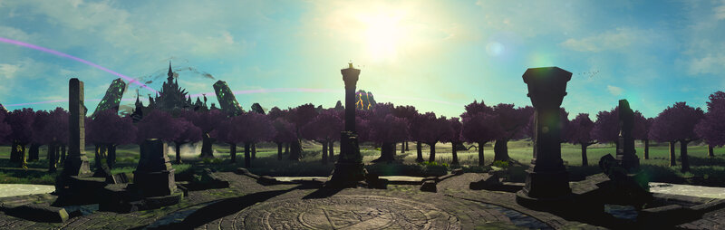 Ancient Ruins in a Field