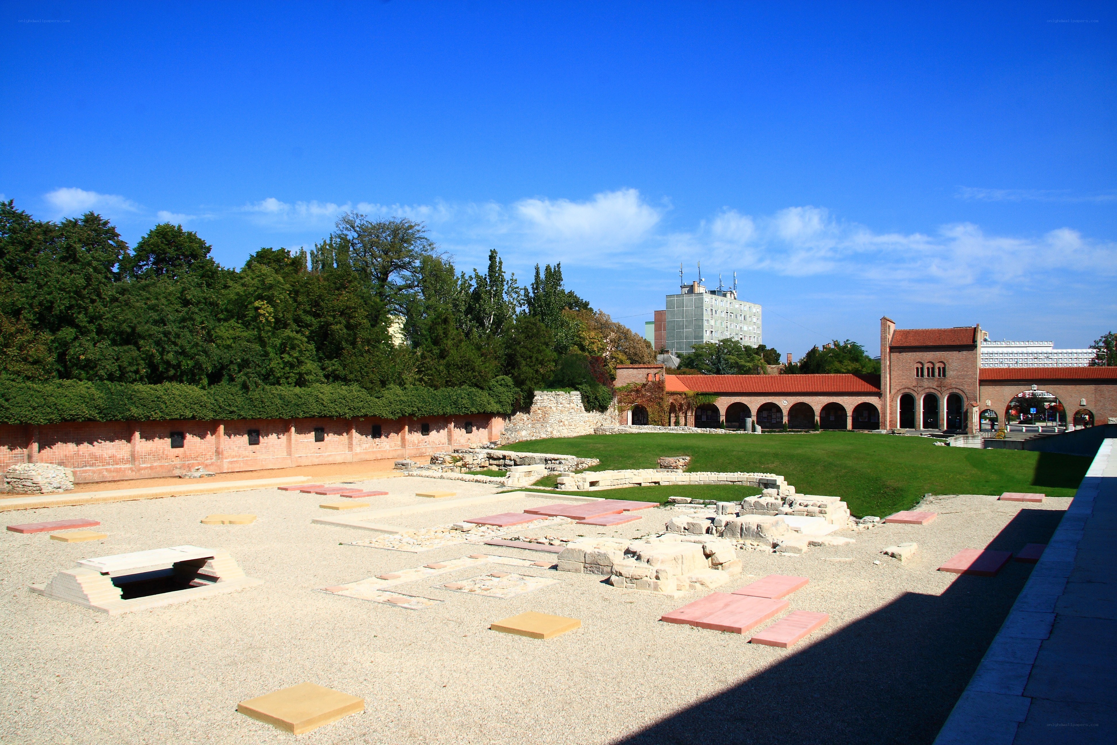 ancient ruins in a park