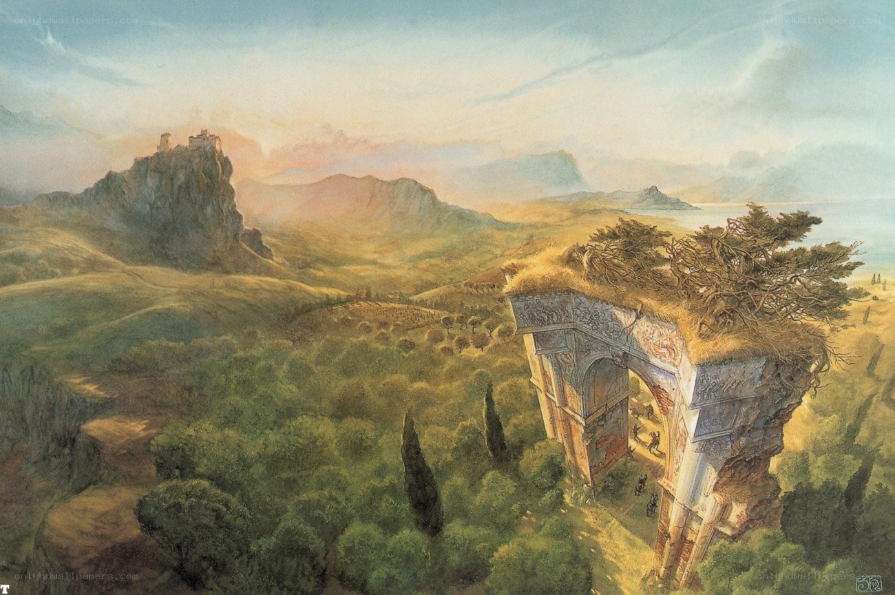 Ancient ruins in a vast landscape