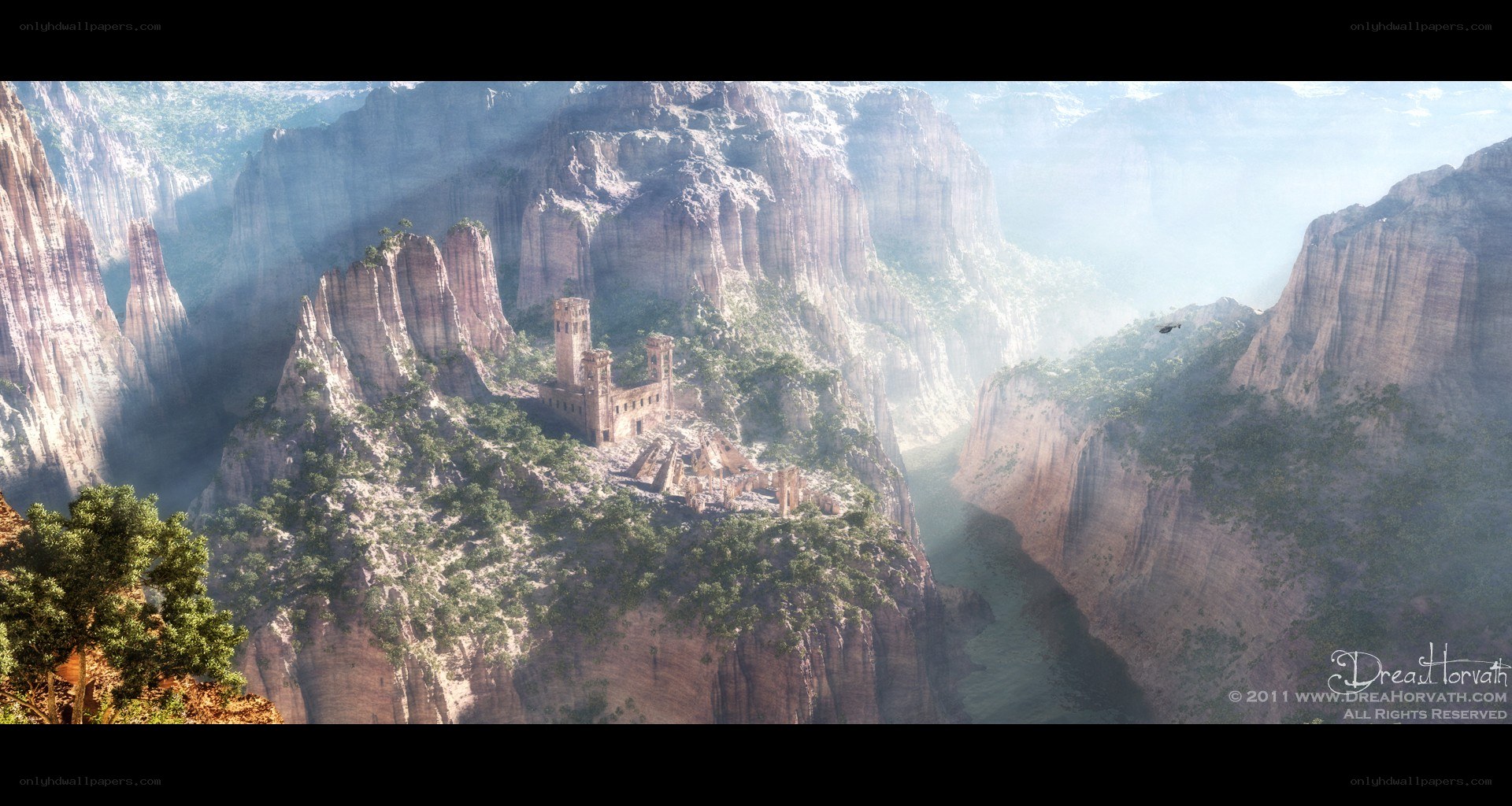 ancient ruins in canyon