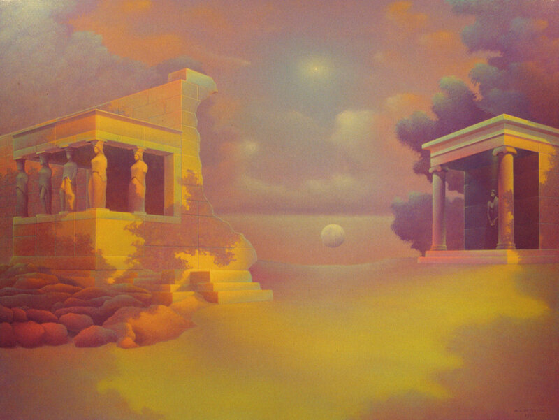 Ancient Ruins in Desert — Yellow