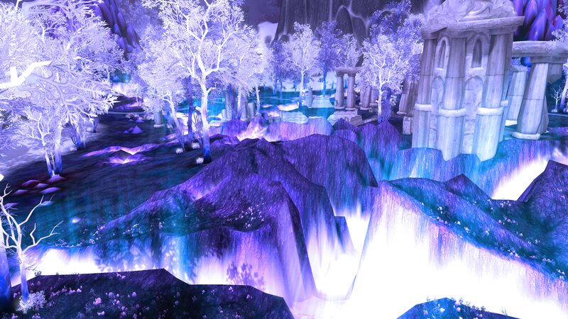 Ancient Ruins in Forest — Purple