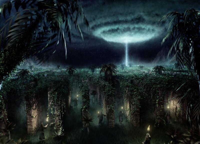 Ancient Ruins in Jungle — Green, Dark, Mysterious