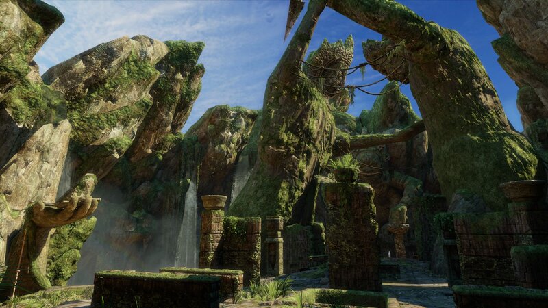 Ancient Ruins in Jungle — Green, Serene, Afternoon, 3d Render