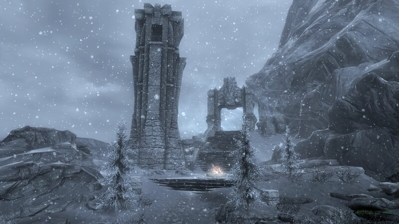 Ancient Ruins in Snow