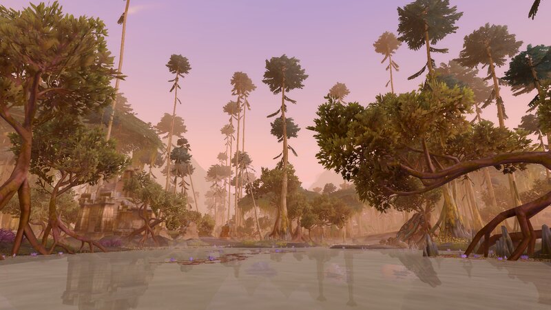 Ancient Ruins in Swamp — Purple