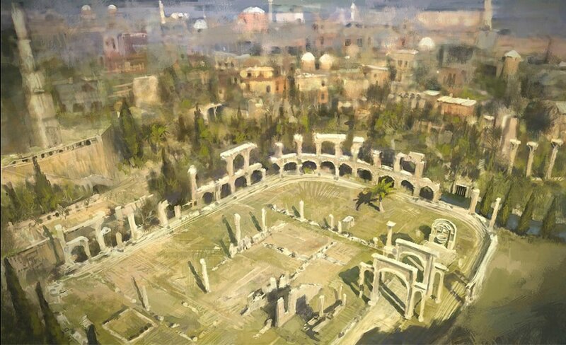 ancient ruins of a city