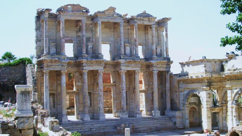 ancient ruins of celsus library