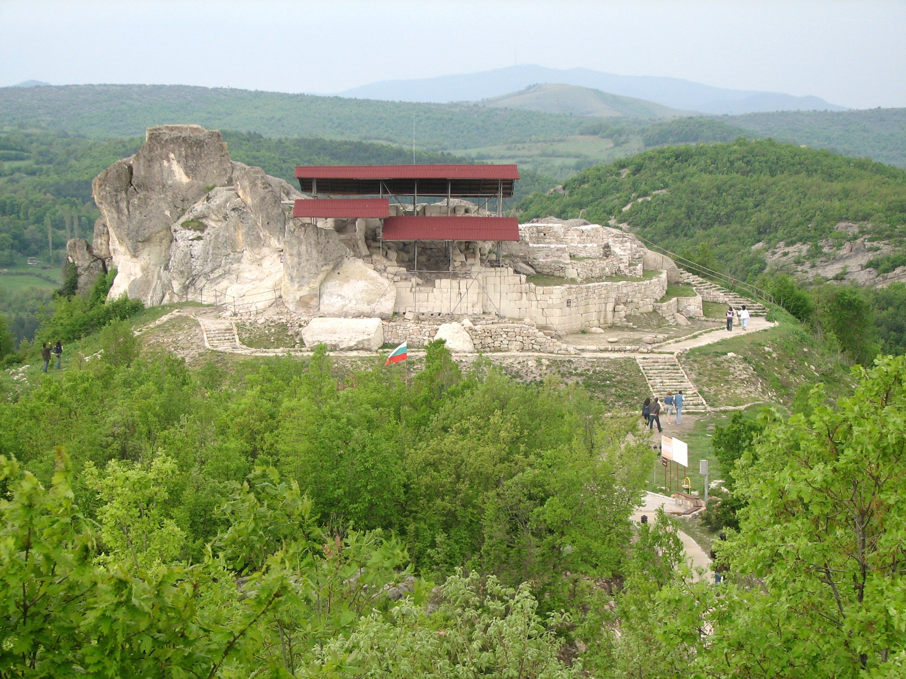 ancient ruins on a hill