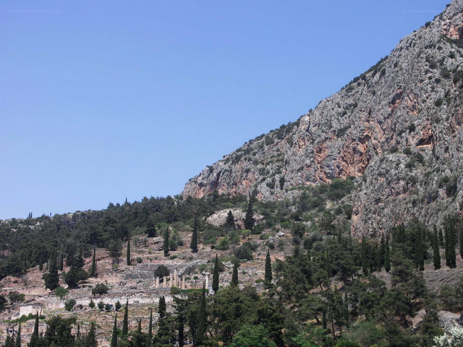 ancient ruins on a hillside