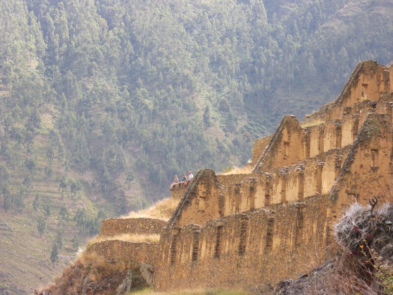 Ancient ruins on a mountain slope