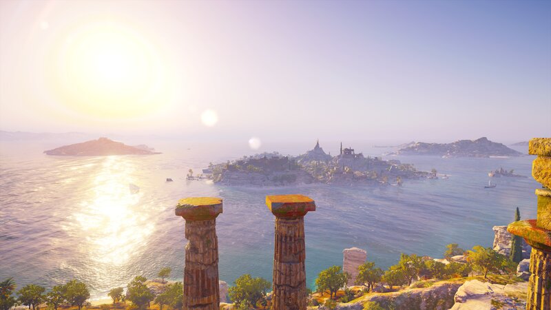 Ancient Ruins Overlooking Sea