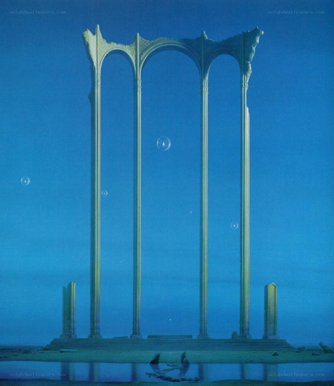 ancient ruins under blue sky