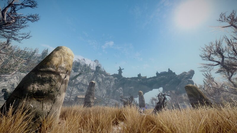 ancient ruins under bright sun