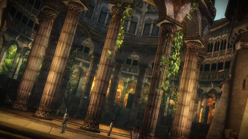 ancient ruins with columns