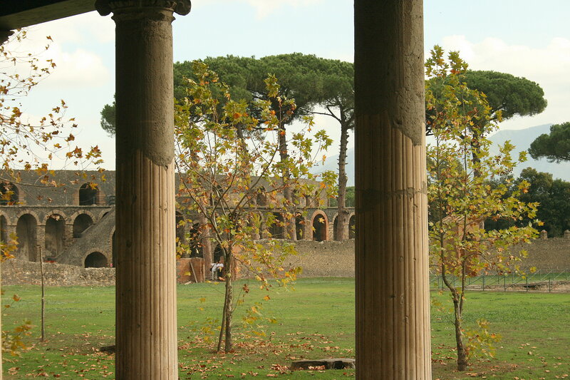 ancient ruins with columns