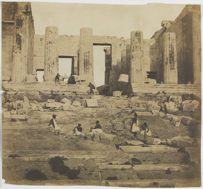 Ancient ruins with people
