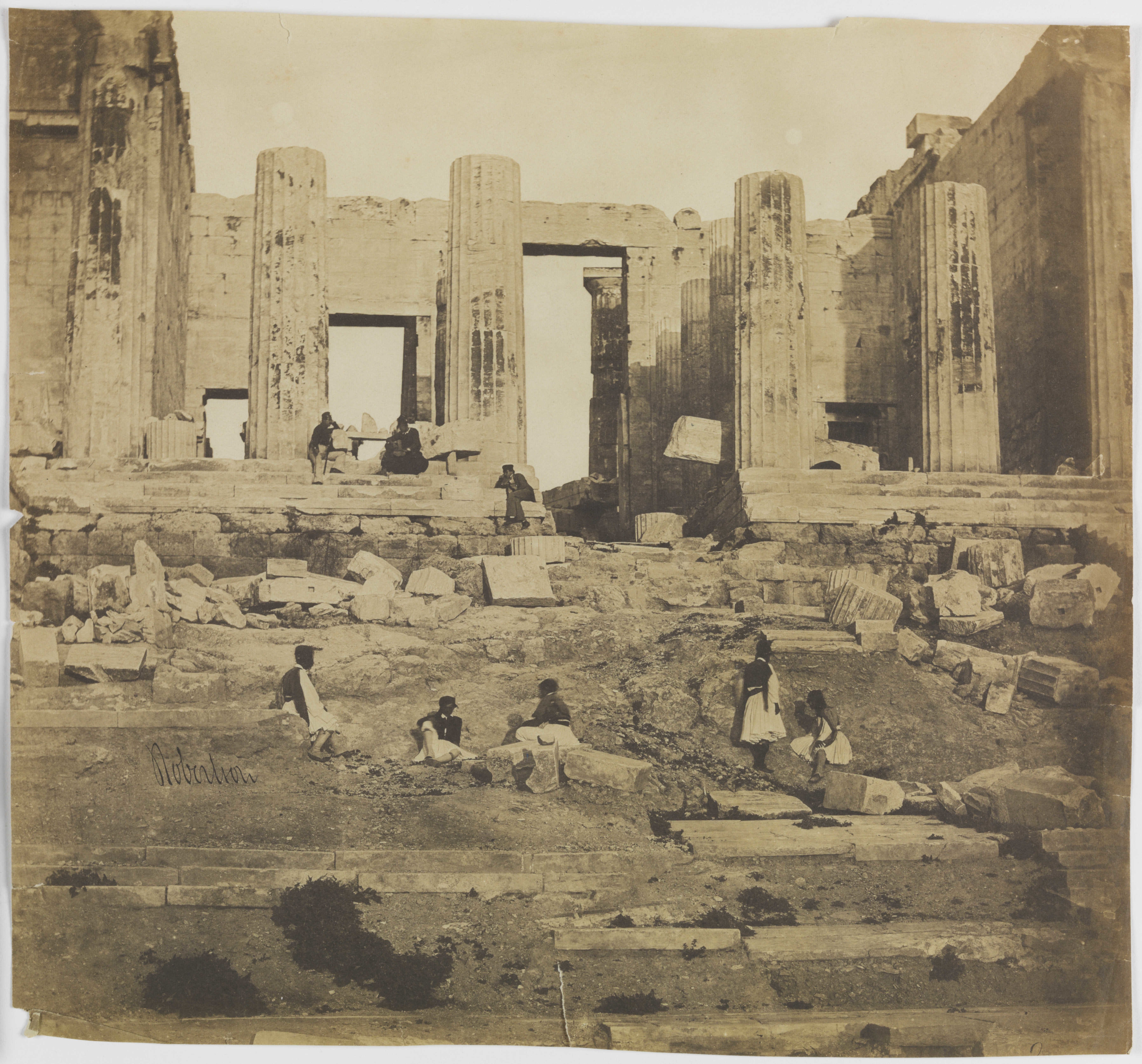 Ancient ruins with people