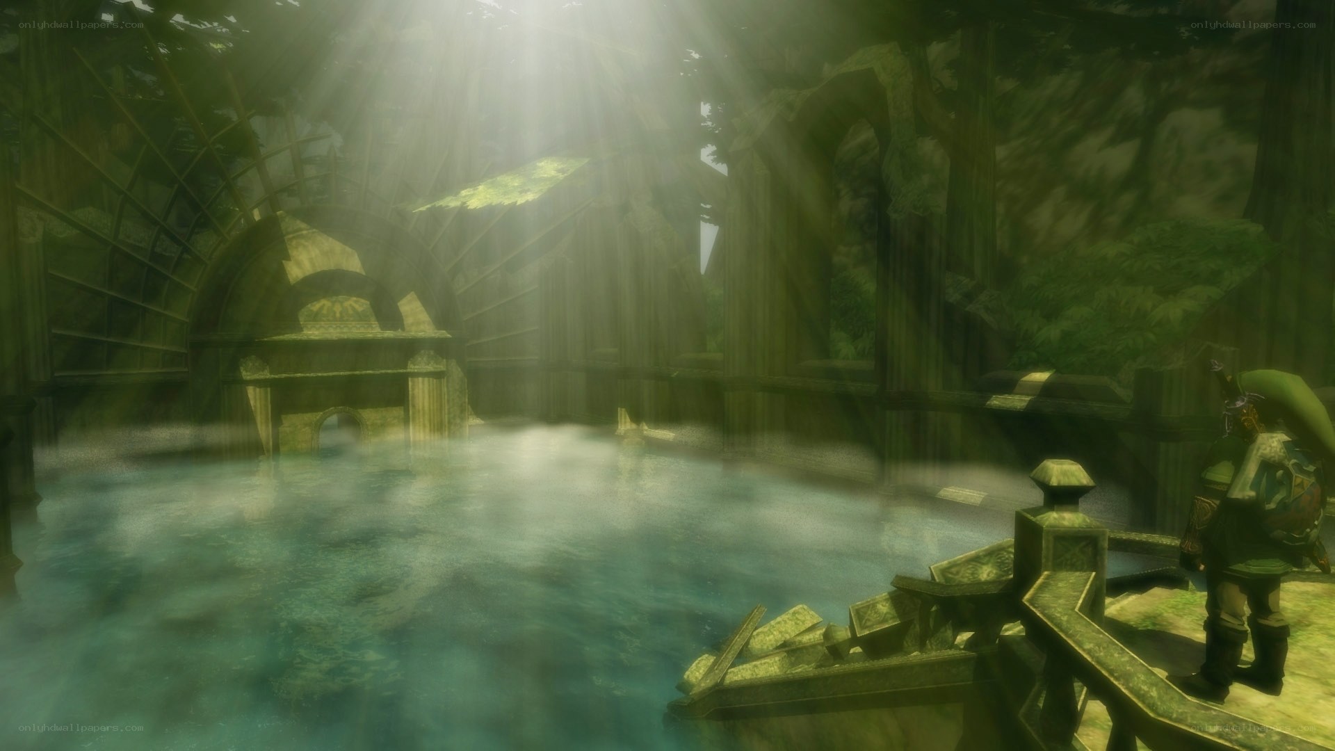 ancient ruins with water
