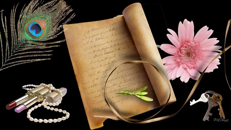 Ancient Scroll with Accessories