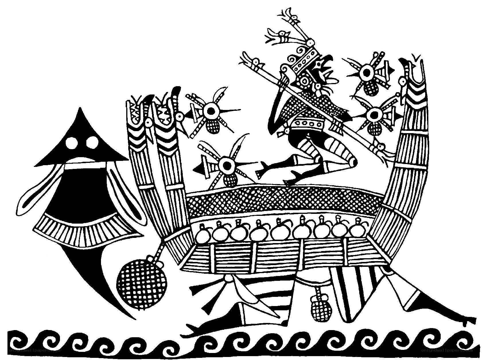 ancient ship illustration