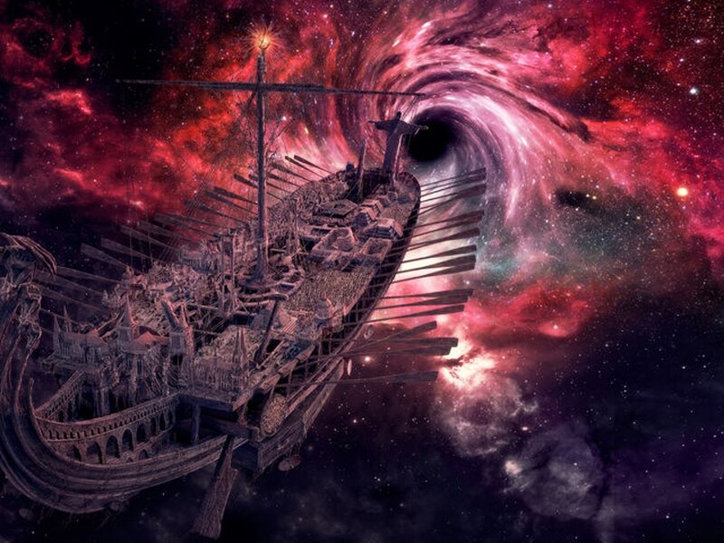 Ancient Ship in Space — Red