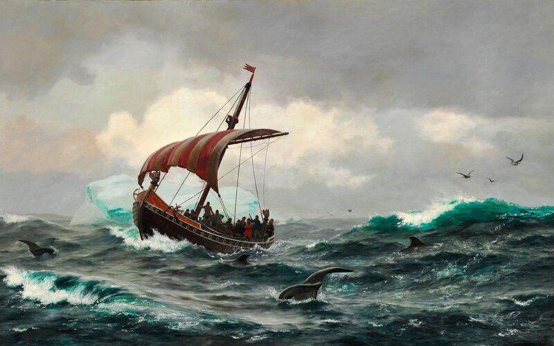 Ancient Ship in Storm