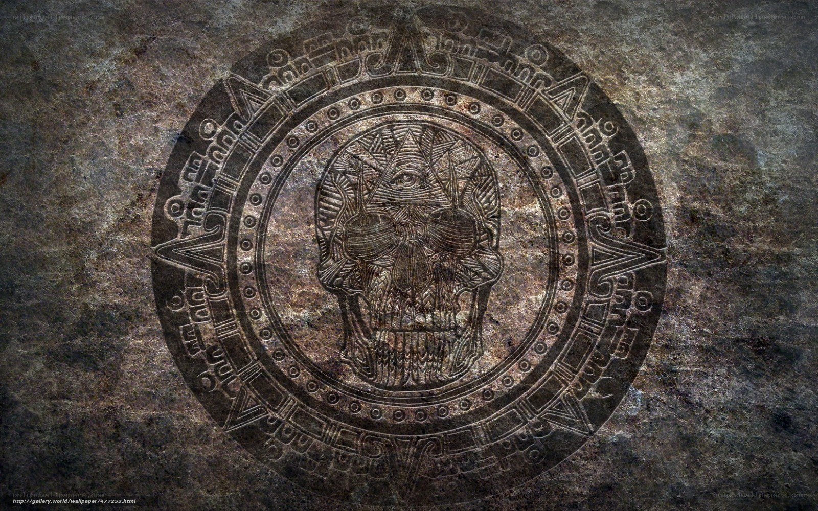 ancient skull calendar design