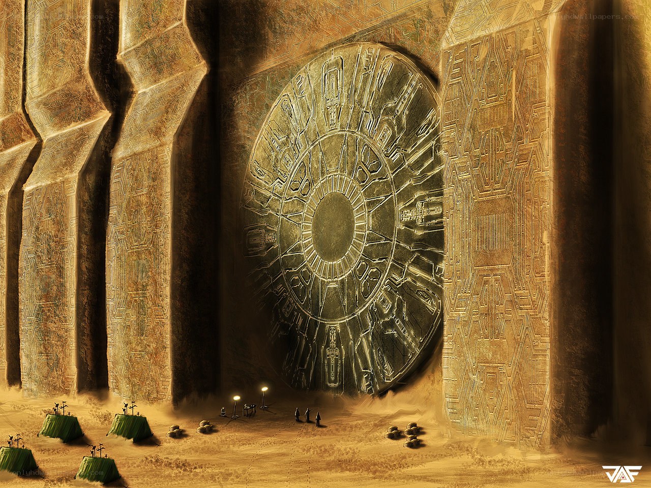 ancient stargate in desert