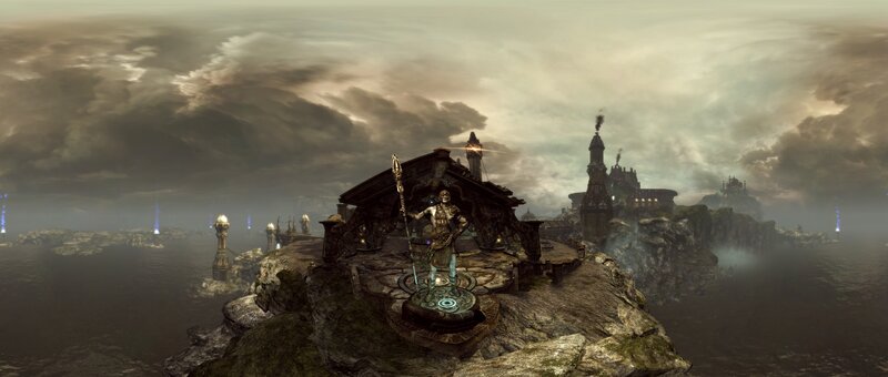ancient statue on a cliff