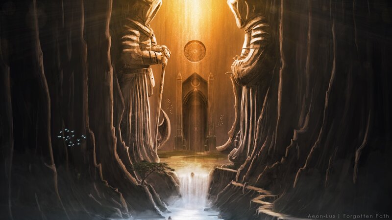 Ancient Statues in Cave