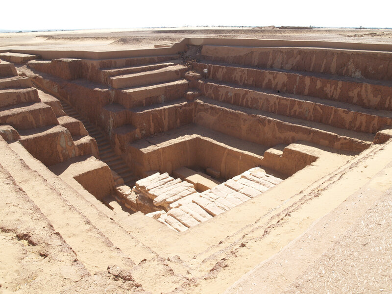 ancient stepped pyramid ruins